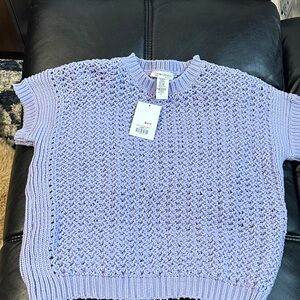 NWT Lilac Short Sleeve Sweater